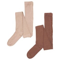 Тайтсы Minymo Wool Stocking Rib 2 Pack, бежевый Minymo®