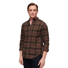 Рубашка с длинным рукавом Superdry Cotton Lumberjack, коричневый