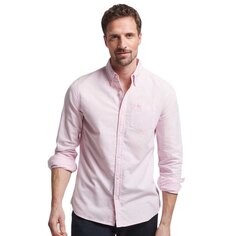 Рубашка с длинным рукавом Superdry Cotton Oxford, розовый