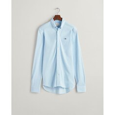Рубашка с длинным рукавом Gant Regular Pique, синий