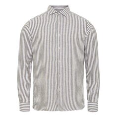 Рубашка с длинным рукавом Sea Ranch Birger Striped Linen, серый