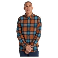 Рубашка с длинным рукавом Timberland Heavy Flannel Plaid, коричневый