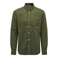 Рубашка с длинным рукавом Only &amp; Sons Gudmund Slim, зеленый