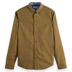 Рубашка с длинным рукавом Scotch &amp; Soda Slim Fit Oxford, коричневый