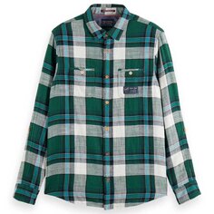 Рубашка с длинным рукавом Scotch &amp; Soda Regular Fit Bonded, зеленый