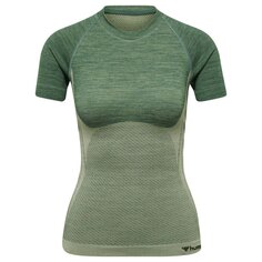 Бесшовная футболка с коротким рукавом Hummel Cleaa, зеленый