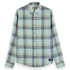 Рубашка с длинным рукавом Scotch &amp; Soda Slim Fit Herringbone Check, разноцветный