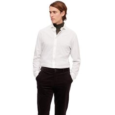 Рубашка с длинным рукавом Selected Slimbond-Pique, белый