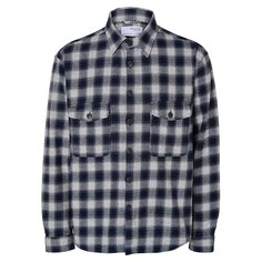 Рубашка с длинным рукавом Selected Loosemason-Flannel, синий