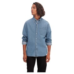 Рубашка с длинным рукавом Selected Regrick-Denim-New, синий