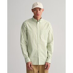 Рубашка с длинным рукавом Gant Reg Stripe, зеленый