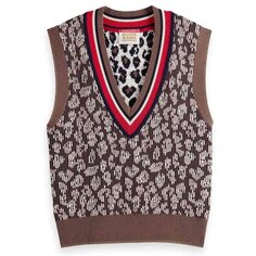 Жилет Scotch &amp; Soda Animal Jacquard Spencer, коричневый