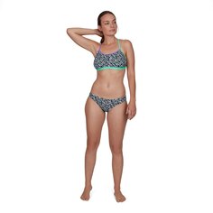 Бикини Speedo Electricstripe Allover, черный