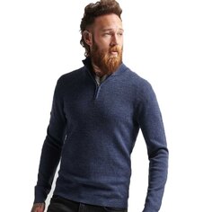 Свитер Superdry Studios Merino Henley, синий