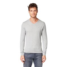 Свитер Tom Tailor Simple Knitted V-Neck, серый