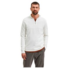 Свитер Selected Maine Half Zip, белый