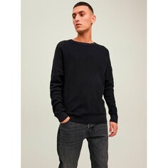 Свитер Jack &amp; Jones Classic Waffle Crew Neck, черный