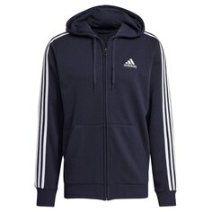 Толстовка adidas Sportswear Essentials French Terry 3 Stripes Full Zip, синий