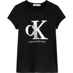Футболка Calvin Klein Contrast Monogram Slim, черный