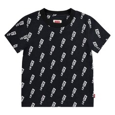 Футболка Levi´s Split Boxtab Logo Print Kids Short Sleeve Round Neck, черный Levis