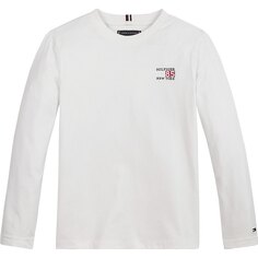 Футболка с длинным рукавом Tommy Hilfiger New York Flag Graphic, белый