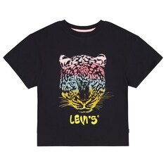 Футболка Levi´s Leopard Oversized Teen Short Sleeve Round Neck, черный Levis