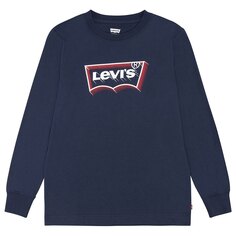 Футболка Levi´s Glow Effect Teen Long Sleeve Round Neck, синий Levis