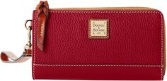 Сумка Dooney &amp; Bourke, ремешок на молнии с отделкой Pebble Grain, винный красный