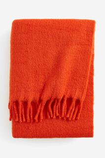 Плед H&amp;M Home Wool-blend, оранжевый