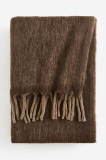 Плед H&amp;M Home Wool-blend, коричневый