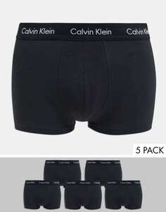 Набор из 5 трусов с низкой посадкой Calvin Klein из хлопка стрейч