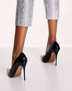 Черные туфли-лодочки на шпильке ASOS DESIGN Wide Fit Passion