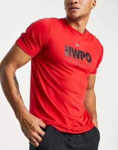 Красная футболка Nike Training HWPO