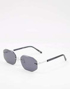 Черные солнцезащитные очки без оправы в стиле 90-х ASOS DESIGN
