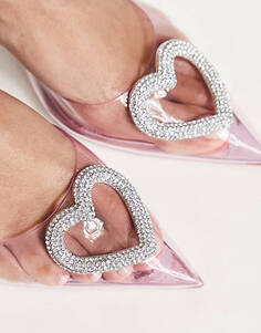 Прозрачные светло-розовые туфли на каблуке ALDO Barbie