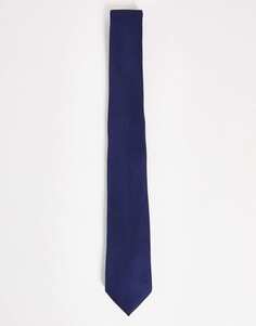 Темно-синий текстурированный галстук ASOS DESIGN