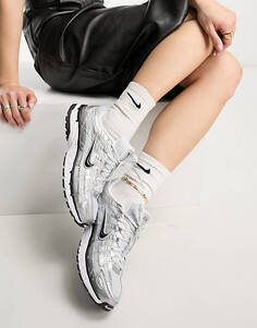 Черные и серебристые кроссовки Nike P-6000