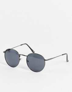 Круглые металлические солнцезащитные очки 90-х годов с дымчатыми линзами ASOS DESIGN из бронзы