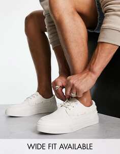 Туфли-лодочки ASOS DESIGN из белой искусственной кожи