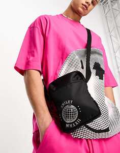 Черная сумка через плечо с металлическим логотипом ASOS Design Smiley Collab