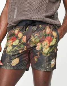 Купальные шорты Topman с лицензионным принтом Ван Гога