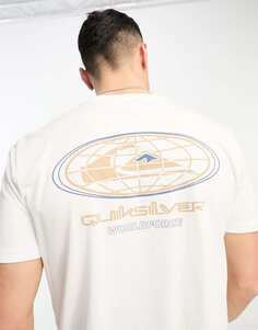 Белая футболка Quiksilver on the Grid