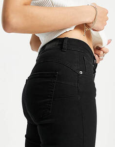 Черные джинсы скинни с эффектом пуш-ап и скульптурой Pull&amp;Bear Petite