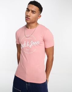 Розовая футболка с логотипом Jack &amp; Jones