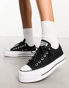 Черные кроссовки на платформе Converse Chuck Taylor Lift Ox Lift