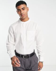 Белая льняная элегантная рубашка Harry Brown