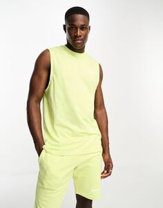 Лимонная футболка без рукавов DKNY