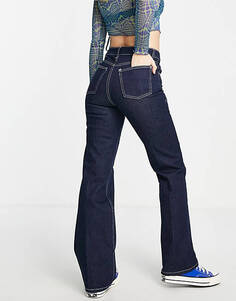 Свободные расклешенные джинсы Topshop цвета необработанного индиго