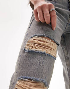 Рваные джинсы Topshop Editor в аутентичной потертости