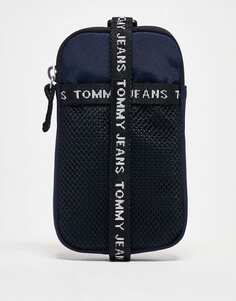 Черная сумка для телефона с логотипом Tommy Jeans Essential Tape
